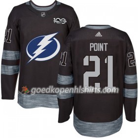 Tampa Bay Lightning Brayden Point 21 1917-2017 100th Anniversary Adidas Zwart Authentic Shirt - Mannen